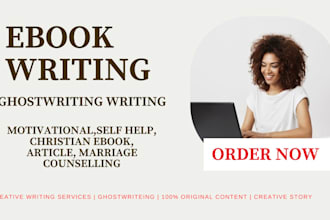 ghostwrite nonfiction book, ebook ghostwriter book writer self help ebook writer