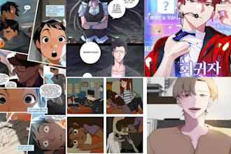 draw webtoon comic book webtoon novel cover nsfw sfw manga comic illustration