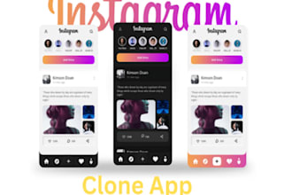 create and develop a instagram clone apps for android and ios