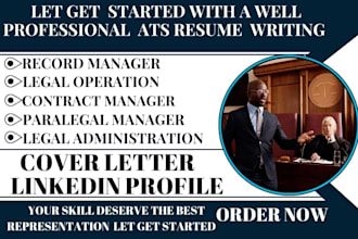 craft expert legal resumes, optimize linkedin and write compelling cover letters