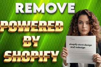 remove powered by shopify link from your store footer and add integrate favicon