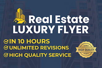 design a luxury and modern real estate flyer