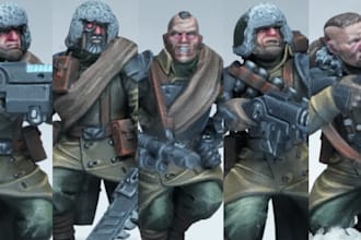 create custom 3d sculpting, printing, painting, and kitbashing for warhammer 40k