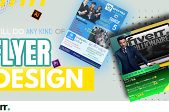design an amazing flyer, trifold, poster or leaflet
