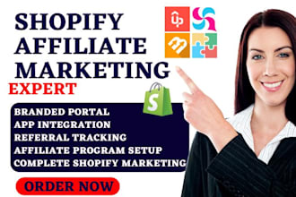 setup shopify affiliate marketing program referral candy uppromote goaffpro