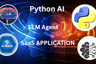 develop python ai saas app, llm agent, rag app, nlp application, ml automation