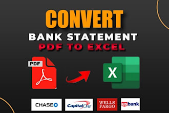 convert bank statements to pdf, excel, csv and reconcile