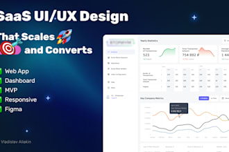 design modern saas UI UX for your web app, dashboard or platform