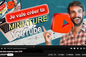 create for you an attractive youtube miniature, thumbnail for your video