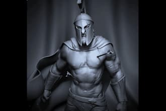 do 3d sculpting action figure 3d statue articulated model stl file for printing