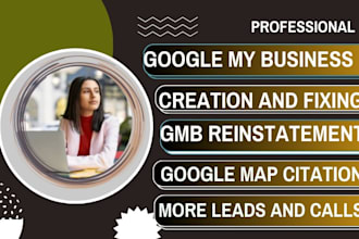 create, reinstate google my business gmb listing local seo ranking map citation