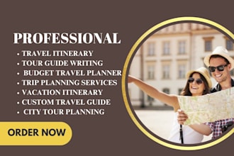 design, write travel guide, tour, trip, travel, budget planner, travel itinerary