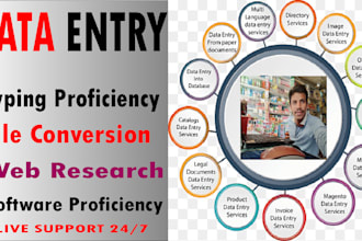 pdf to excel word conversion, image to excel word  data entry