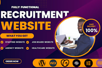 build recruitment agency website, job board website, healthcare staffing website