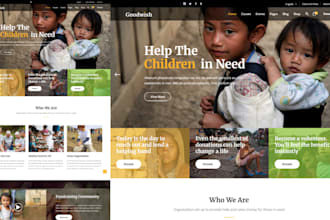 non profit charity ngo 501c3 donation non profit website on wordpress, wix