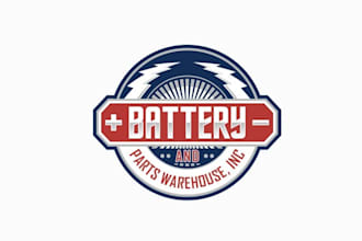 design beautiful battery and auto parts retailer logo