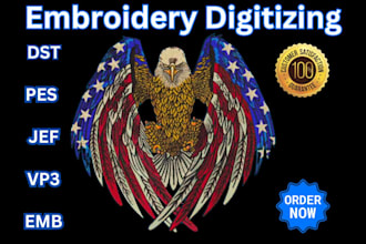 do embroidery digitizing logo, digitize image for embroidery design to dst file