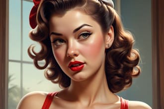 draw a pin up girl and pin up girl