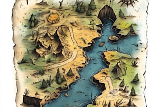make a high quality high detail fantasy map
