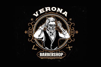 design outstanding barber shop logo