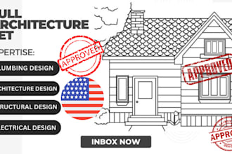 pe stamp, seal your architectural drawings, floor plan city permit in USA