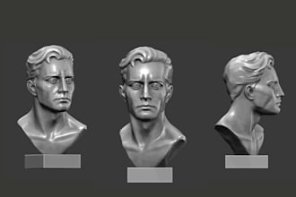 sculpt 3d bust model 3d head bust character modeling 3d face stl for 3d printing
