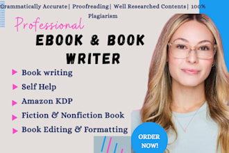 be your ebook ghostwriter, book editor, fiction ebook, KDP ebook writer