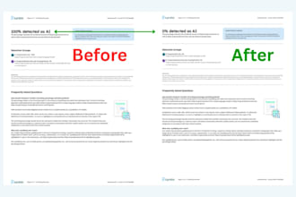 reduce plagiarism and ai detection score from 100 to 0