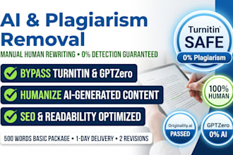 reduce plagiarism and ai detection score from 100 to 0