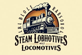 do outstanding steam locomotive logo with express delivery