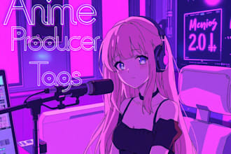 make anime producer tags for you in less than a day