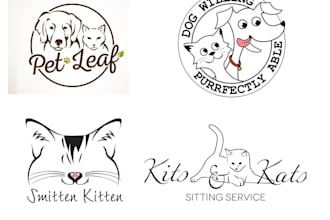 do draw minimalist line art portrait of your pet, cat, dog pet illustration