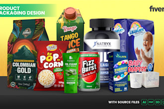design packaging for pouch, box, and label