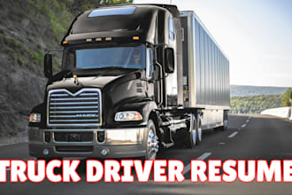 write professional truck driver resume, cargo, dispatcher, cover letter linkedin