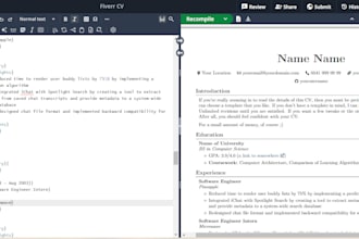rewrite your CV in latex english or german