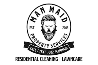 design viewable cleaning and lawn care logo