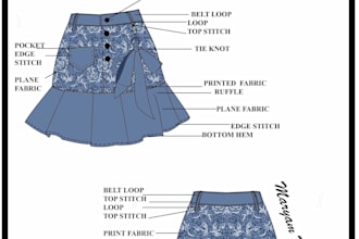 do fashion illustrations, sketching, pattern making, garment construction,prints