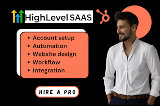setup gohighlevel saas workflow email sms marketing ghl website landing page