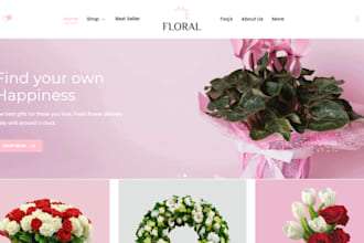 design indoor flower shopify store outdoor flower store bedroom flower website