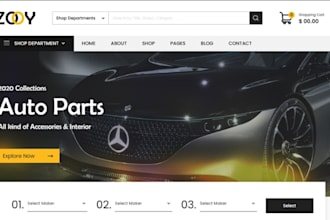 design auto part shopify store car parts store automotive automobile website