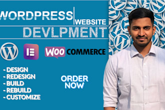 do wordpress website development, design, redesign, build or rebuild