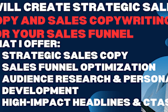 create strategic sales copy and sales copywriting for your sales funnel
