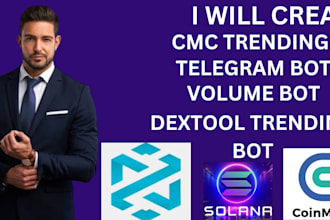 dextool trending bot, volume bot, cmc trending bot, dextool bot