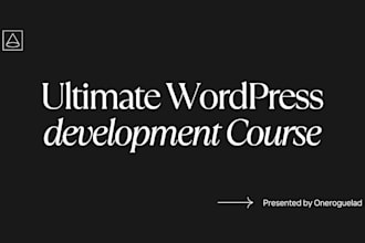 share the complete wordpress development roadmap
