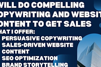 do compelling copywriting and website content to get sales