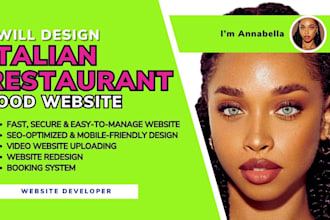 italian restaurant website, restaurant menu website, catering, food website