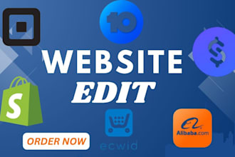 edit wordpress shopify ecwid godaddy squarespace big cartel websites