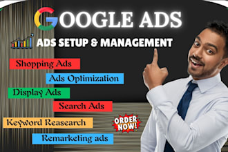 setup, optimize and manage your google ads PPC  marketing