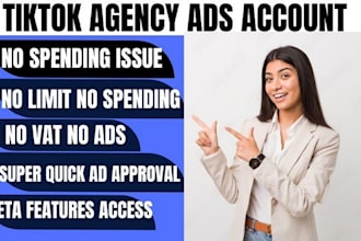 create standard and verified tik tok agency ads account, worldwide targeting