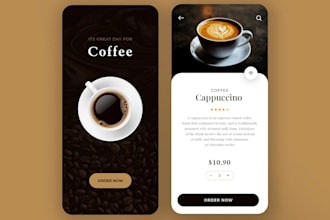 develop coffee shop app, coffee marketplace app, and cafe shop website